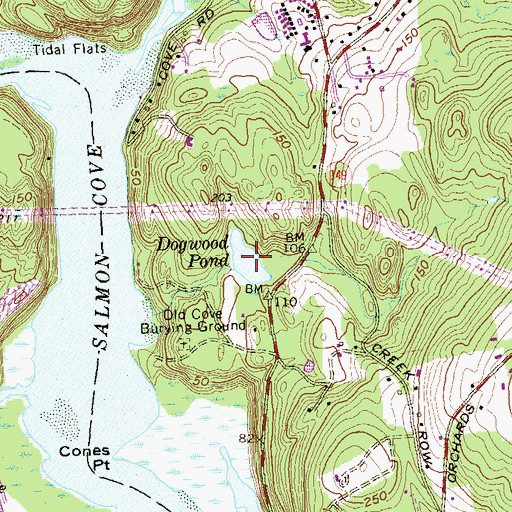 Topographic Map of Dogwood Pond, CT
