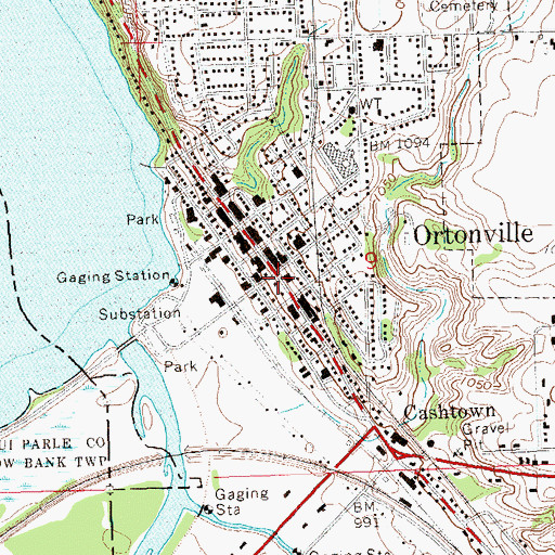Topographic Map of Big Stone County Sheriff's Office, MN