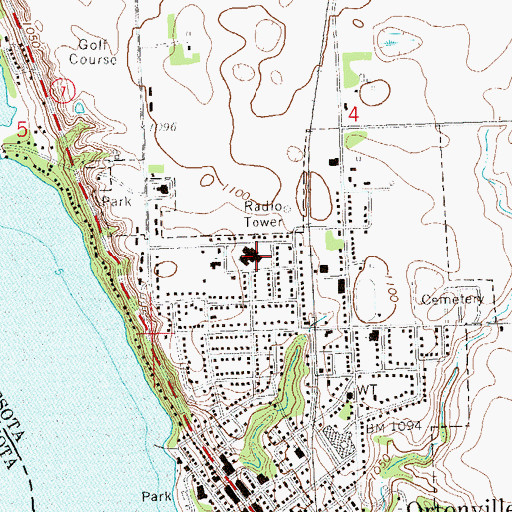 Topographic Map of Northside Medical Center, MN
