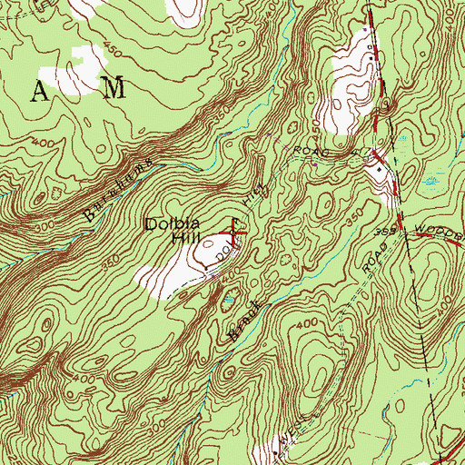 Topographic Map of Dolbia Hill, CT