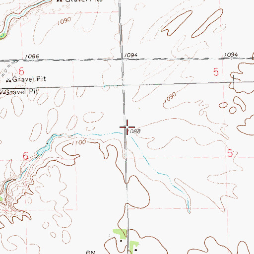 Topographic Map of Holden Cemetery, MN