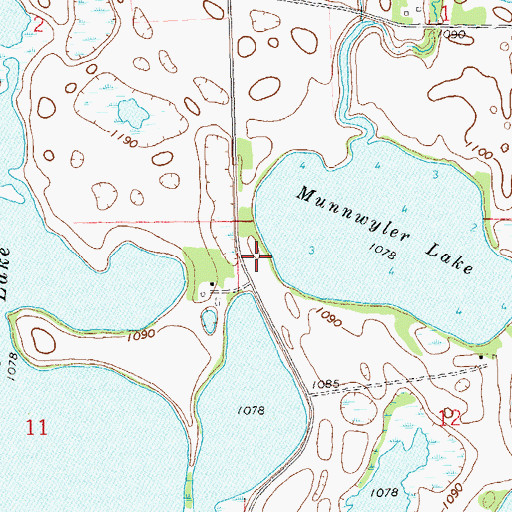 Topographic Map of Big Stone Baptist Cemetery, MN