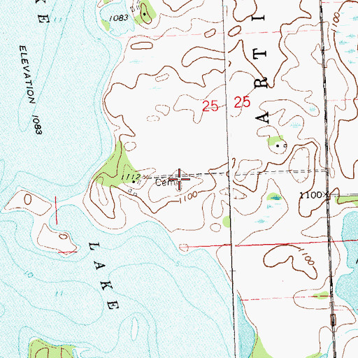 Topographic Map of Johnson Family Cemetery, MN