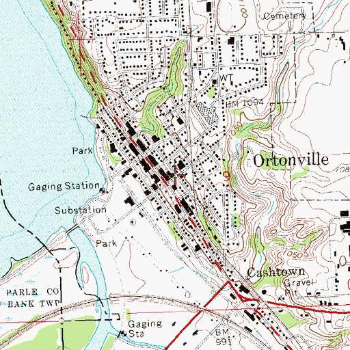 Topographic Map of Congregational United Church, MN