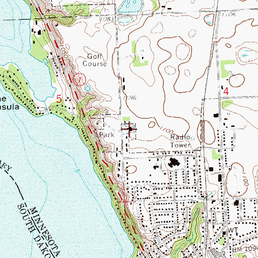 Topographic Map of Zion Lutheran Church, MN