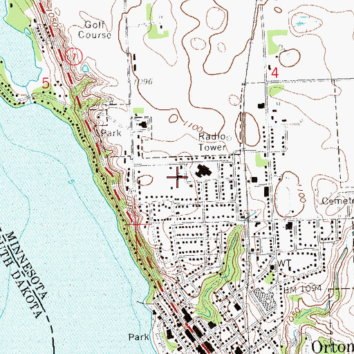 Topographic Map of United Methodist Church, MN