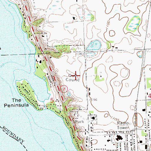 Topographic Map of Ortonville Golf Course, MN
