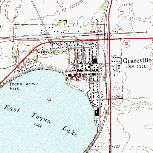 Topographic Map of Holy Rosary Church, MN