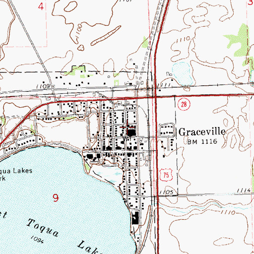 Topographic Map of Congregational United Church, MN