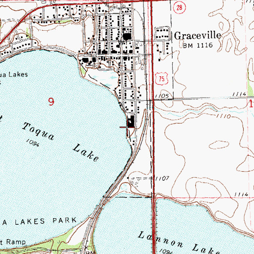 Topographic Map of Essentia Health - Holy Trinity Hospital, MN