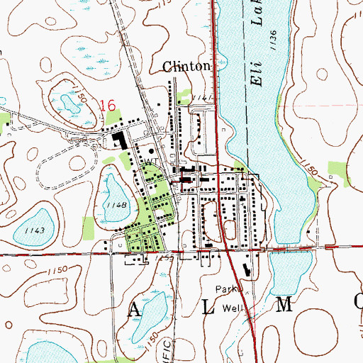 Topographic Map of Clinton (historical), MN