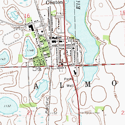 Topographic Map of Trinity Lutheran Church, MN