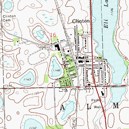 Topographic Map of United Methodist Church, MN