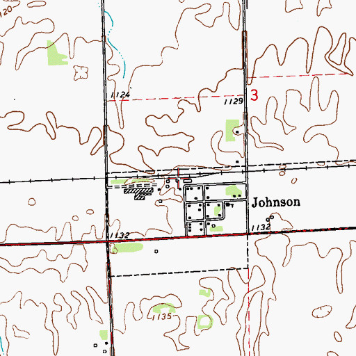Topographic Map of Johnson, MN