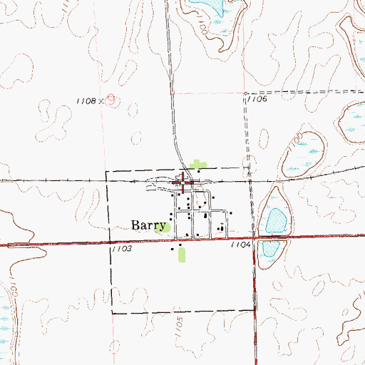 Topographic Map of Barry, MN