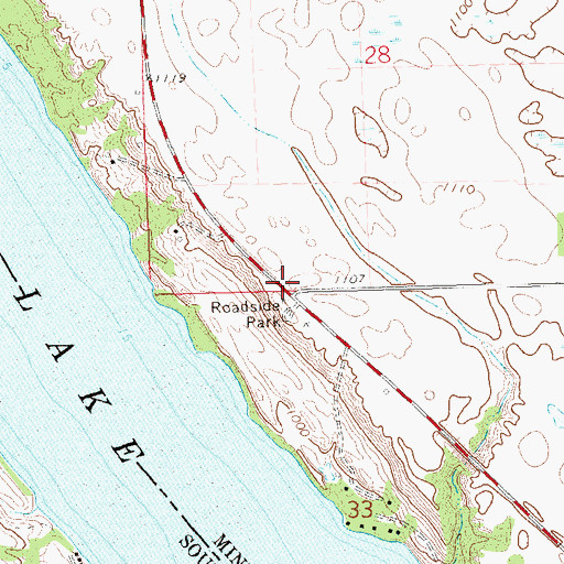 Topographic Map of Big Stone Lake Overlook, MN