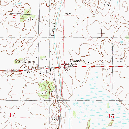 Topographic Map of Stockholm Township Cemetery, MN