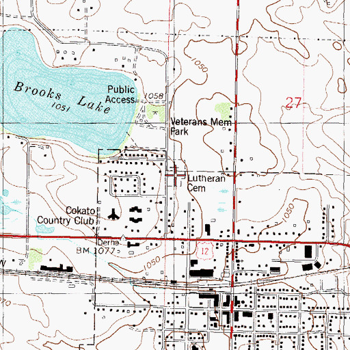 Topographic Map of Good Shepherd Free Lutheran Church, MN