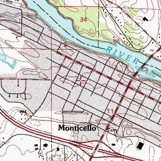Topographic Map of Hope Evangelical Free Church, MN