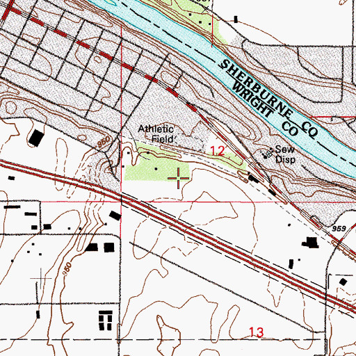 Topographic Map of Saint Henry Catholic Church, MN