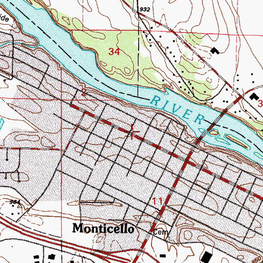 Topographic Map of Trinity Lutheran Church, MN