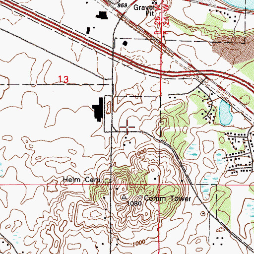 Topographic Map of Resurrection Lutheran Church, MN
