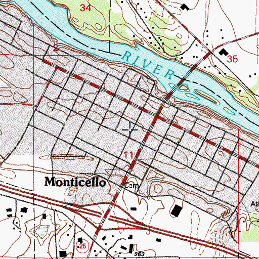Topographic Map of Riverplace Physicians Center, MN