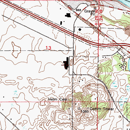 Topographic Map of Eastview Elementary School, MN
