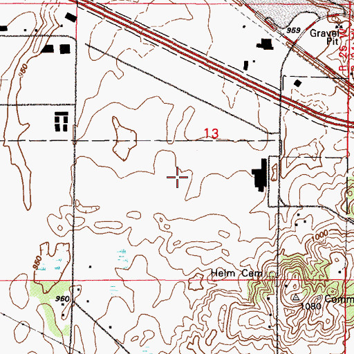 Topographic Map of Monticello High School, MN