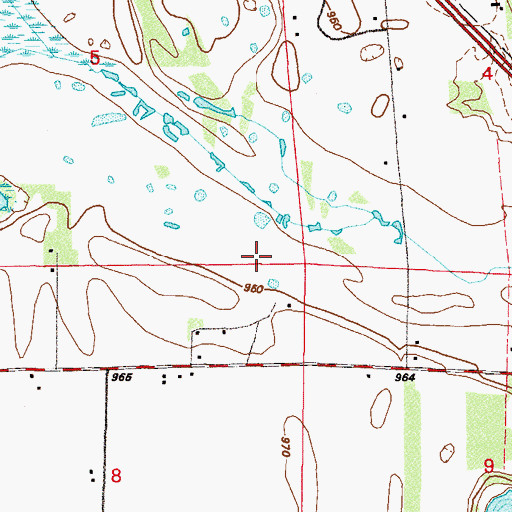Topographic Map of Silver Springs Golf Course, MN