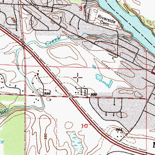 Topographic Map of Monticello Country Club, MN