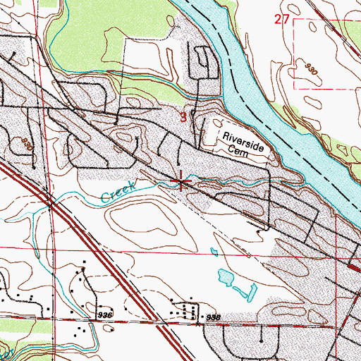 Topographic Map of Otter Creek Park, MN