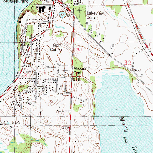 Topographic Map of Zion Lutheran Church, MN