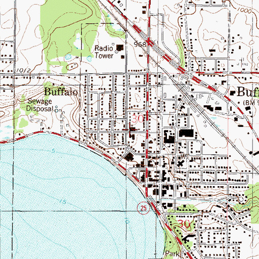 Topographic Map of Saint Francis Catholic Church, MN