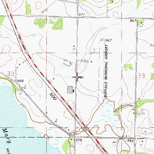 Topographic Map of Buffalo Presbyterian Church, MN