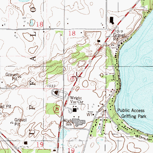 Topographic Map of Buffalo Covenant Church, MN