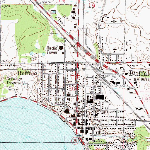 Topographic Map of Buffalo Seventh Day Adventist Church, MN
