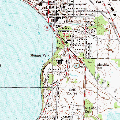 Topographic Map of Park View Care Center, MN