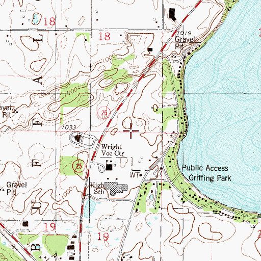 Topographic Map of Buffalo Hospital, MN