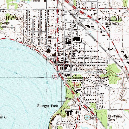 Topographic Map of Pulaski Mobile Home Park, MN