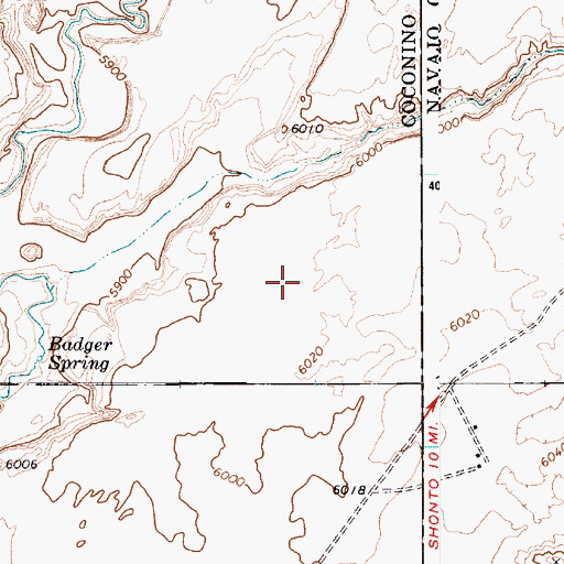 Topographic Map of Blue Lake Dam, AZ