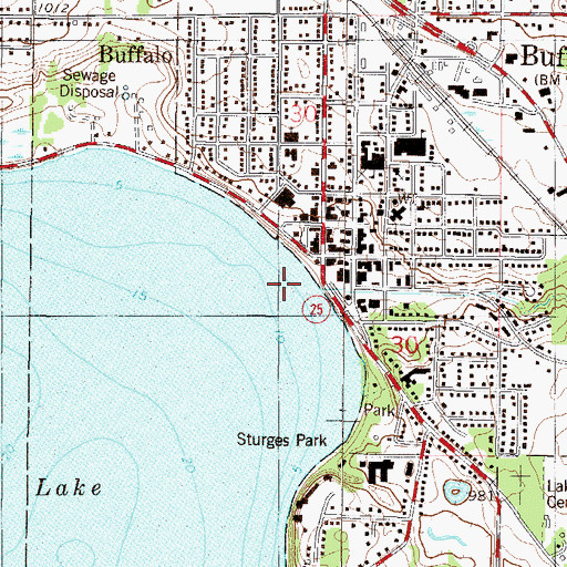 Topographic Map of Wright County Courthouse, MN
