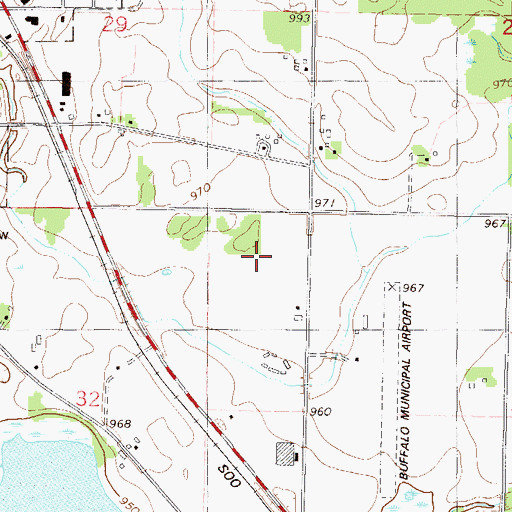 Topographic Map of Bentfield Mills Park, MN