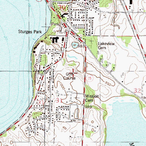 Topographic Map of Buffalo Heights Golf Course, MN