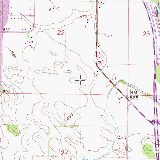 Topographic Map of Otsego Elementary School, MN