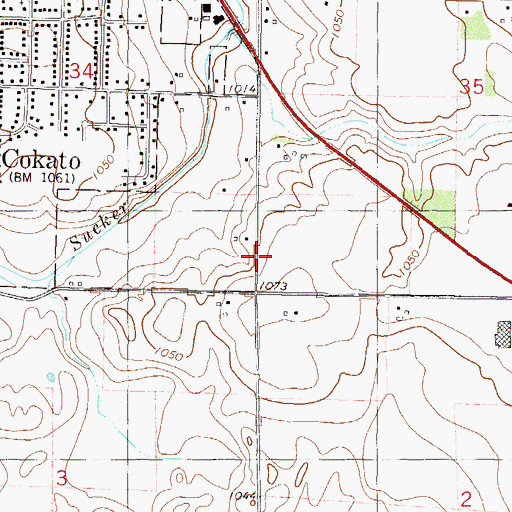 Topographic Map of Good Shepherd Lutheran Church, MN