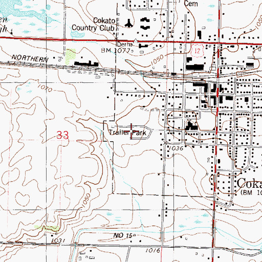 Topographic Map of Country Village Mobile Estates, MN