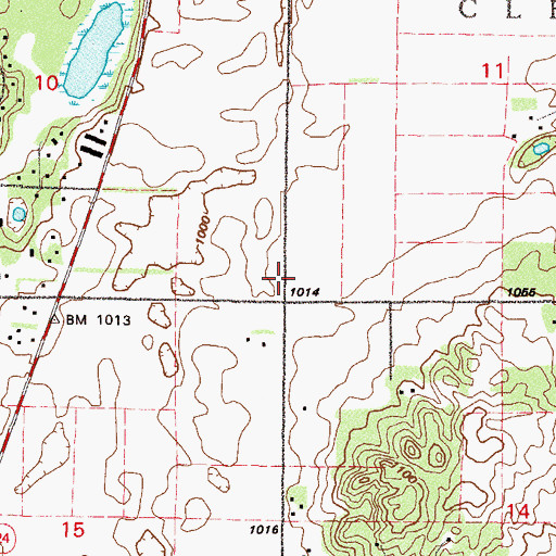 Topographic Map of Tri-County Alliance Church, MN