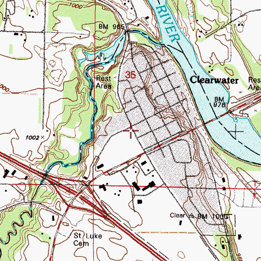 Topographic Map of Rejoice Lutheran Church, MN