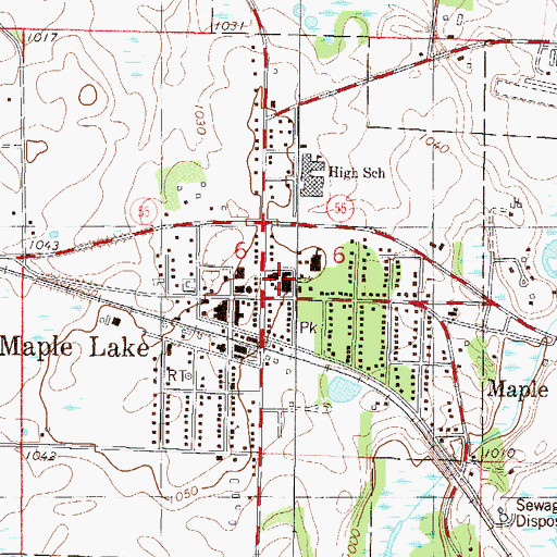 Topographic Map of Saint Timothy's Catholic Church, MN